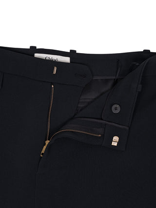 Ausgestellte Hose in Schwarz