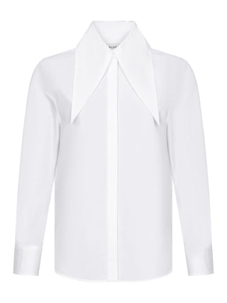 Baumwollhemd mit übergroßem Kragen