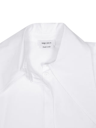 Baumwollhemd mit übergroßem Kragen