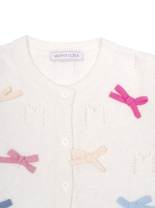 Strickjacke mit Schleifen
