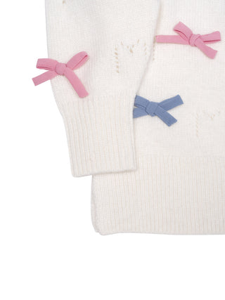 Strickjacke mit Schleifen