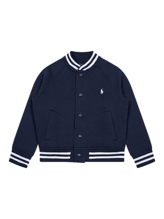 Fleece-Baseballjacke Navy