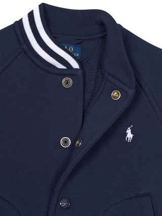 Fleece-Baseballjacke Navy