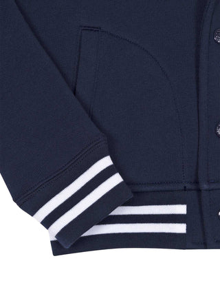 Fleece-Baseballjacke Navy