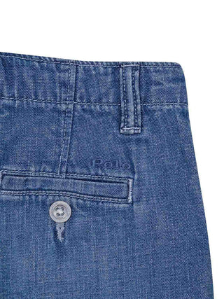 Jeansshorts mit Big Pony - Blau