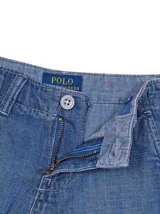 Jeansshorts mit Big Pony - Blau