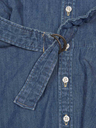 Jeanskleid mit Puffärmeln - Blau