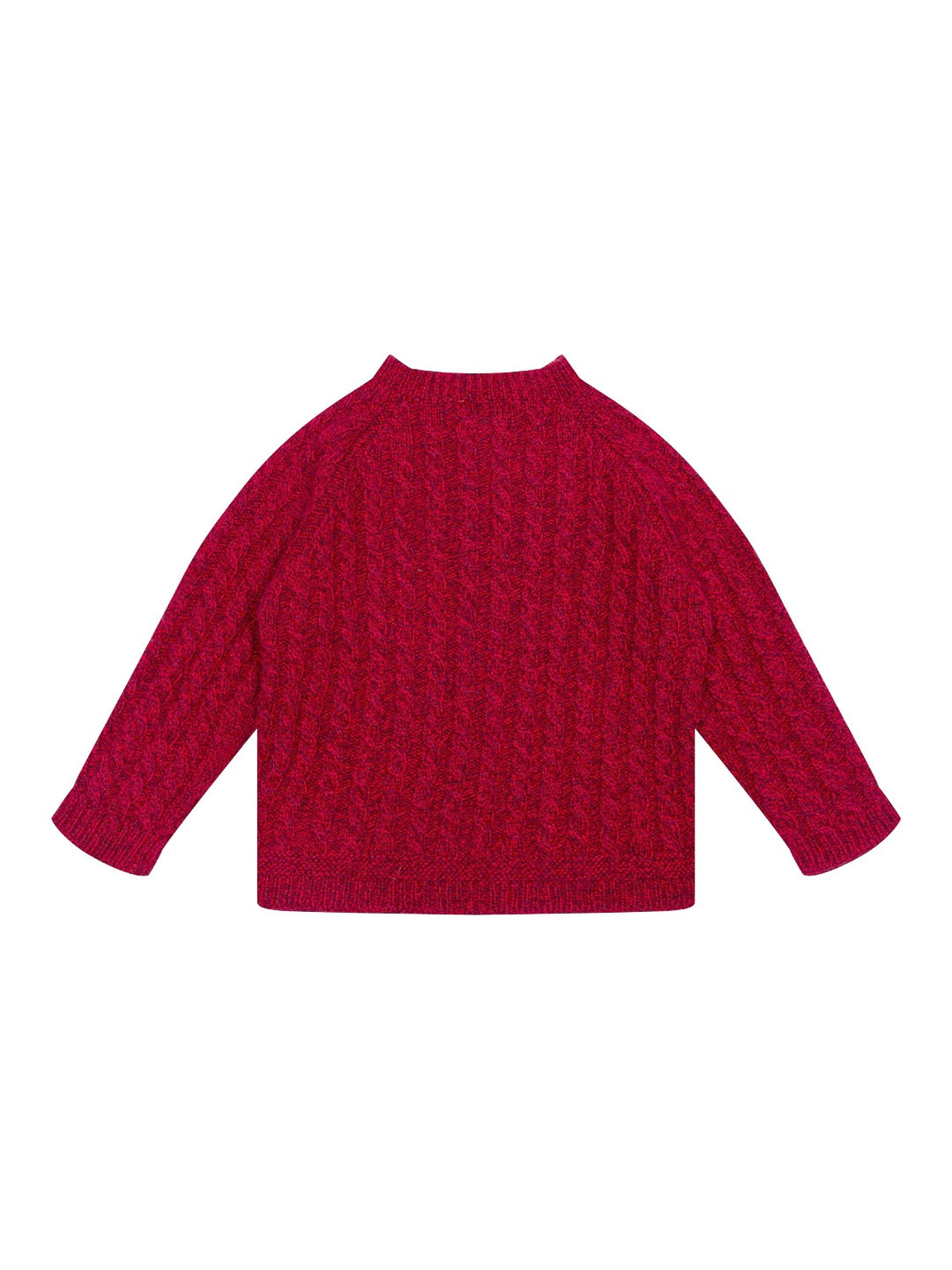 Strickcardigan mit Zopfmuster - Rot