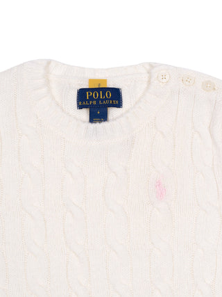 Pullover im Zopfstrick-Design - Warmweiß