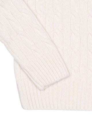 Pullover im Zopfstrick-Design - Warmweiß