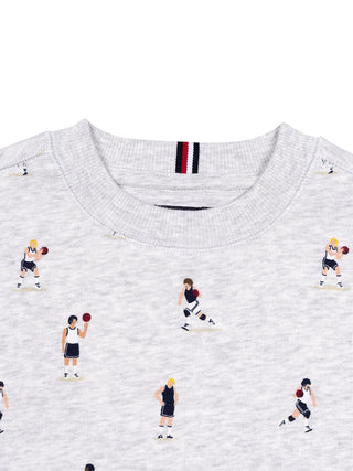 Terry-Sweatshirt mit Grafik-Logo - Light Grey Heather