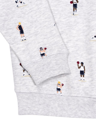 Terry-Sweatshirt mit Grafik-Logo - Light Grey Heather