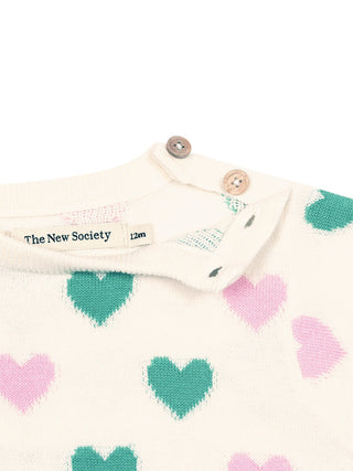 Oia Pullover mit Herz - Weiß