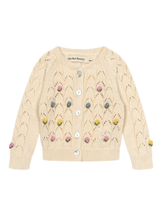 Canea Cardigan mit Blumen - Beige