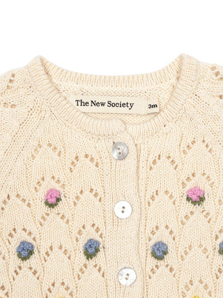Canea Cardigan mit Blumen - Beige