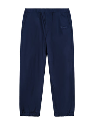 Hose mit Logo-Stickerei - Blau