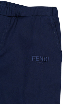 Hose mit Logo-Stickerei - Blau