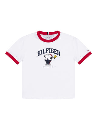 Peanuts Ringer T-Shirt Weiß