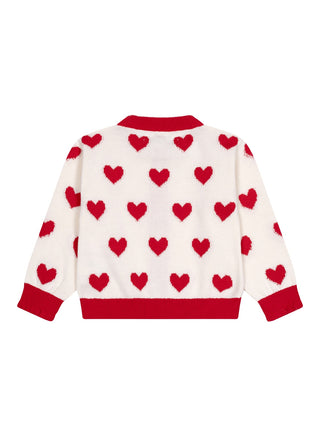 Maqui Baby Cardigan Hearts Jacquard