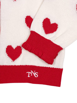 Maqui Baby Cardigan Hearts Jacquard