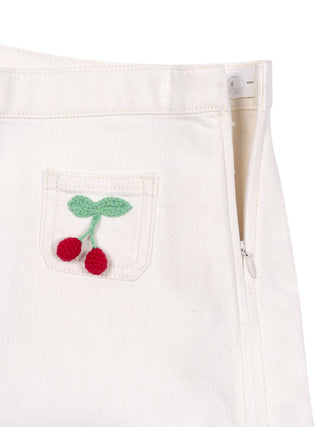 Denim Rock mit Kirschen