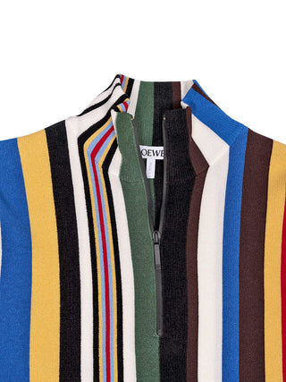 Kleid aus Stretch-Viskosemischung mit Streifen