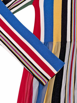 Kleid aus Stretch-Viskosemischung mit Streifen