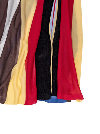 Kleid aus Stretch-Viskosemischung mit Streifen