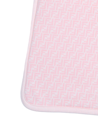 Jersey-Babydecke mit FF-Print - Rosa