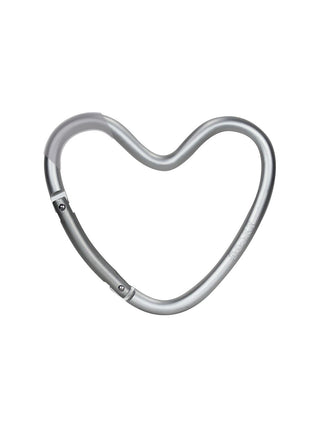 Heart Hook – Herzförmiger Kinderwagenhaken – Silber Matt