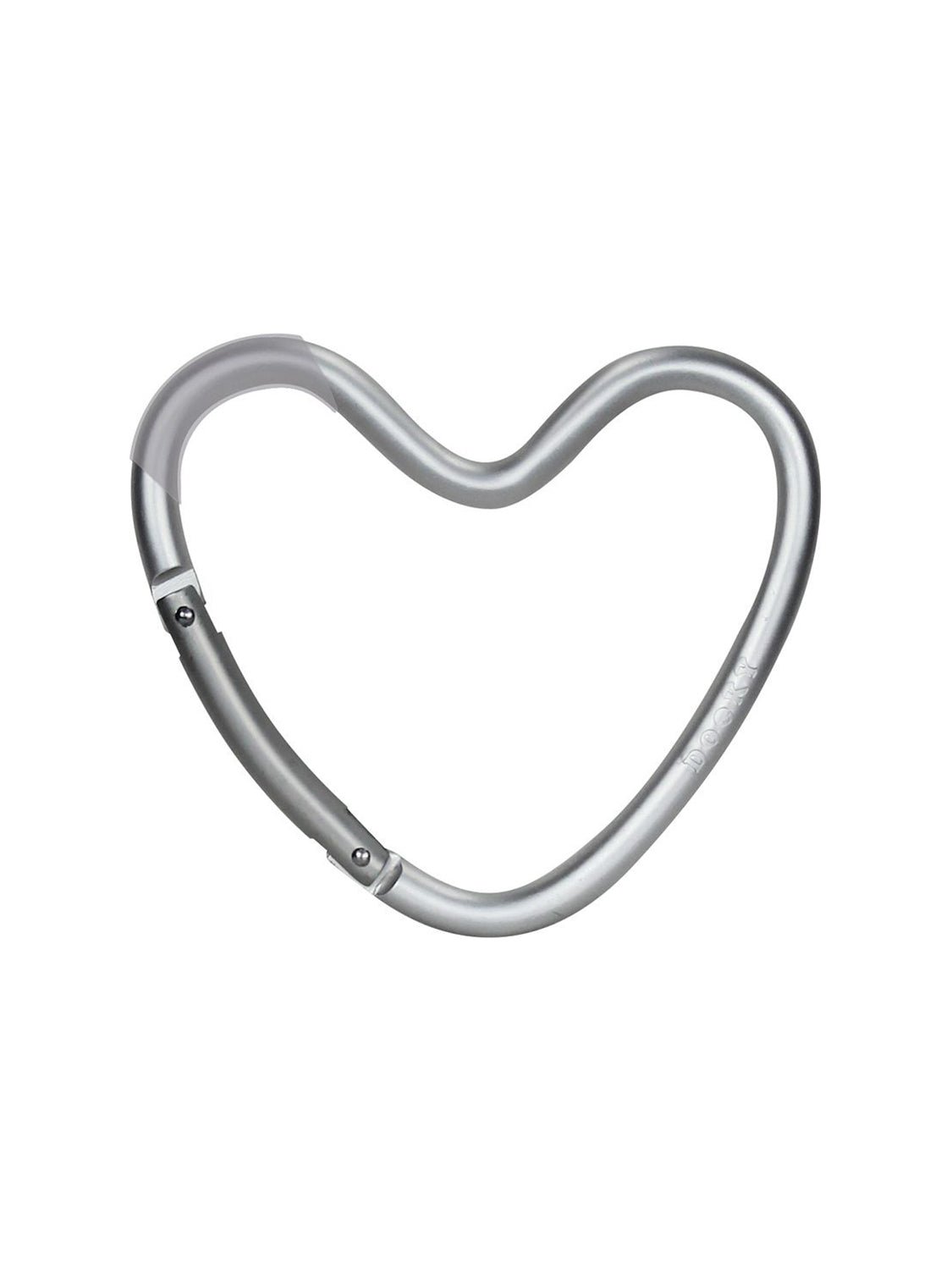Heart Hook – Herzförmiger Kinderwagenhaken – Silber Matt