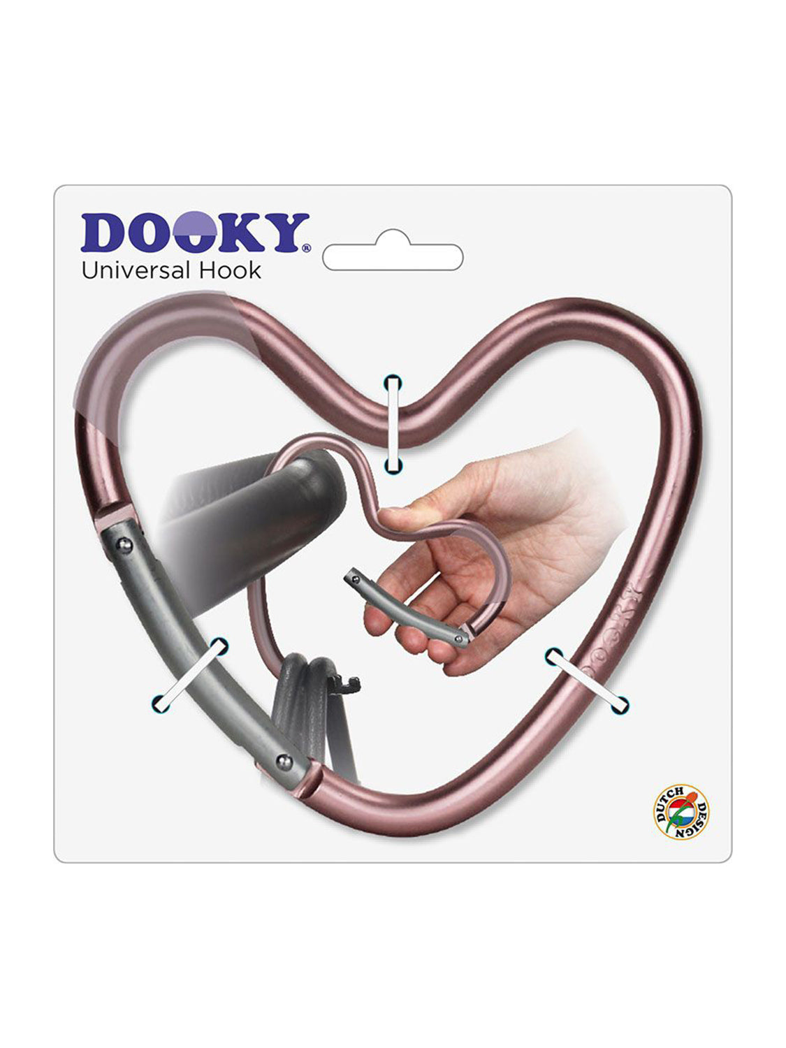 Heart Hook – Herzförmiger Kinderwagenhaken – Pink
