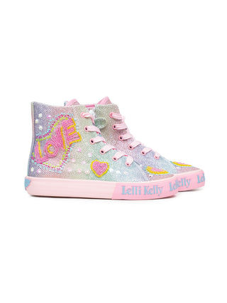 Love Rainbow Mid Shining Hi-Top Boots - Multi Glitter