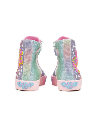 Love Rainbow Mid Shining Hi-Top Boots - Multi Glitter