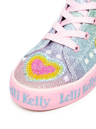 Love Rainbow Mid Shining Hi-Top Boots - Multi Glitter