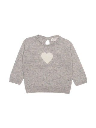 Kaschmir-Pullover Heart - Hellgrau