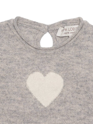 Kaschmir-Pullover Heart - Hellgrau