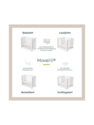 MoveMi® Babybett + Laufgitter