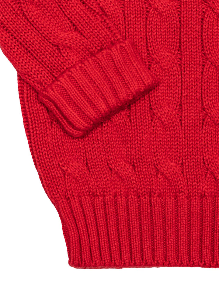 Strickpullover mit Polo-Pony - Red