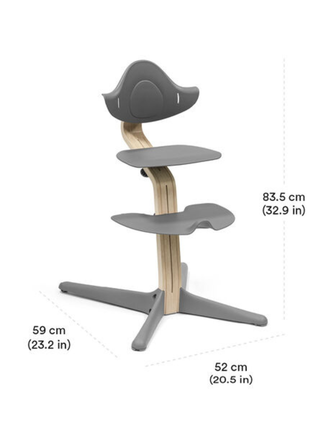 Nomi® Hochstuhl Buche - Natural/Anthrazit