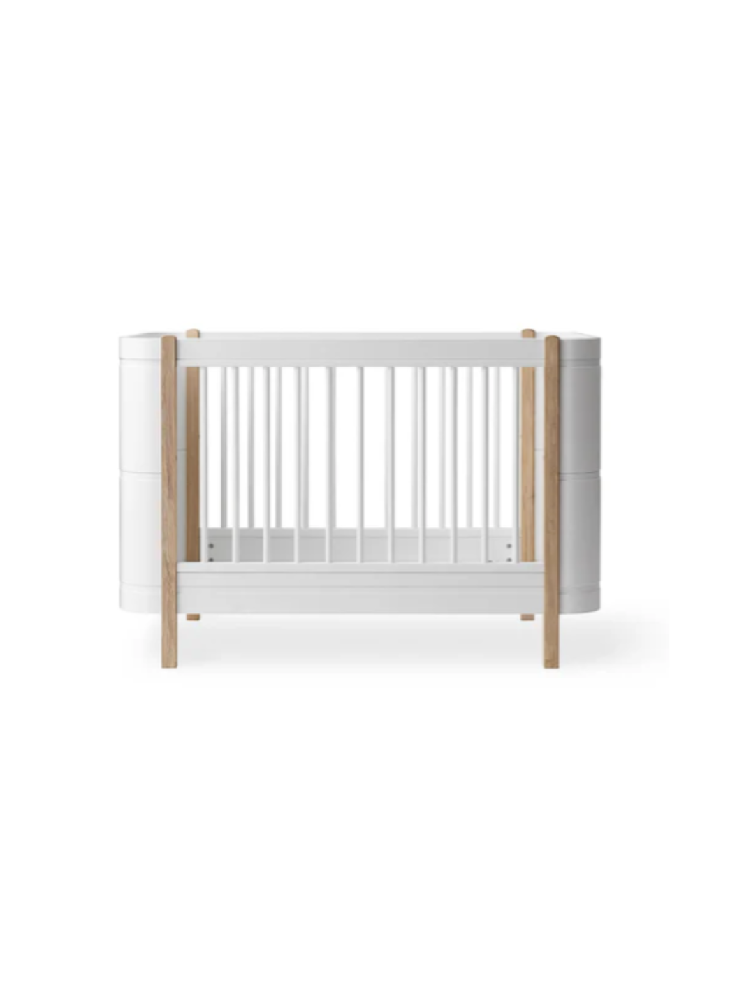 Wood Mini+ Babybett inkl. Umbauset Juniorbett - Weiß Eiche