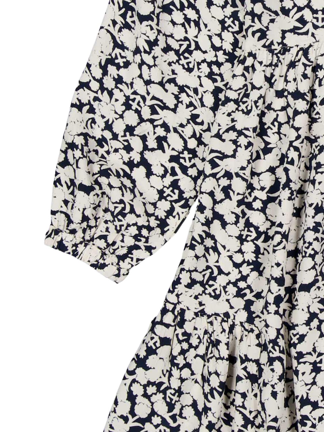 Kleid mit floralem Print - Schwarz/Weiß