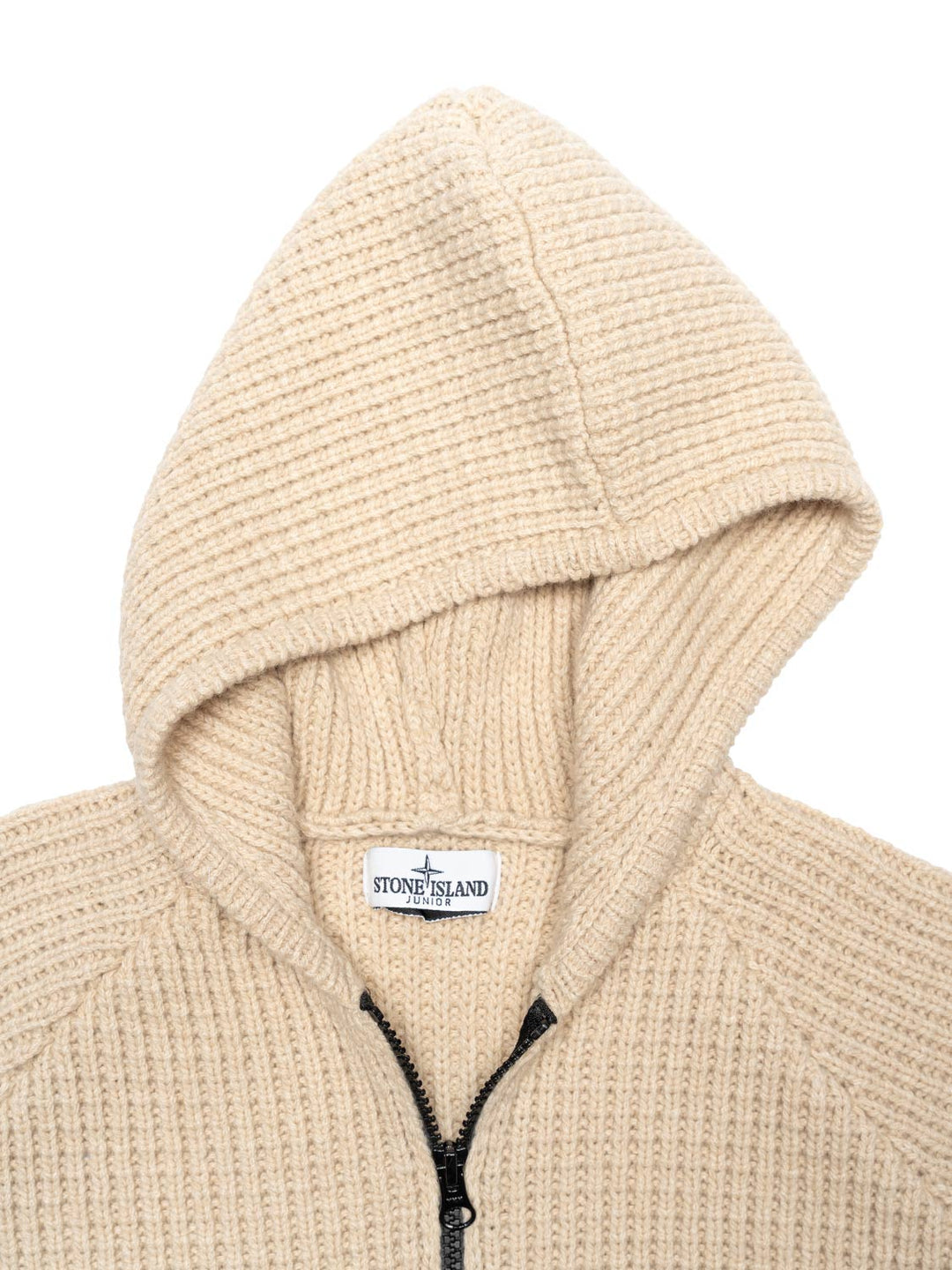 Strickcardigan mit Logo-Patch - Beige