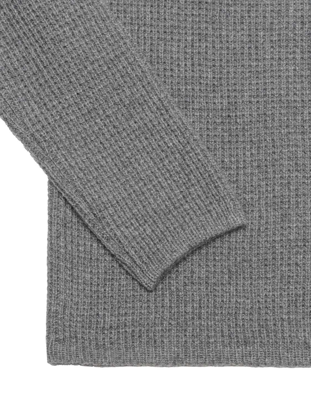 Strickpullover mit Logo-Patch - Grau