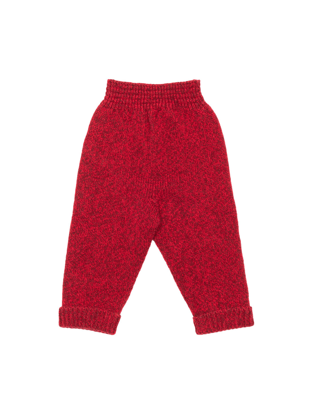 Strickhose mit Zopfstrickdetails - Rot