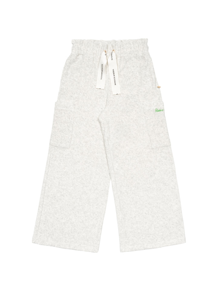 High-Rise Cargo-Jogginghose mit weitem Bein - Grau