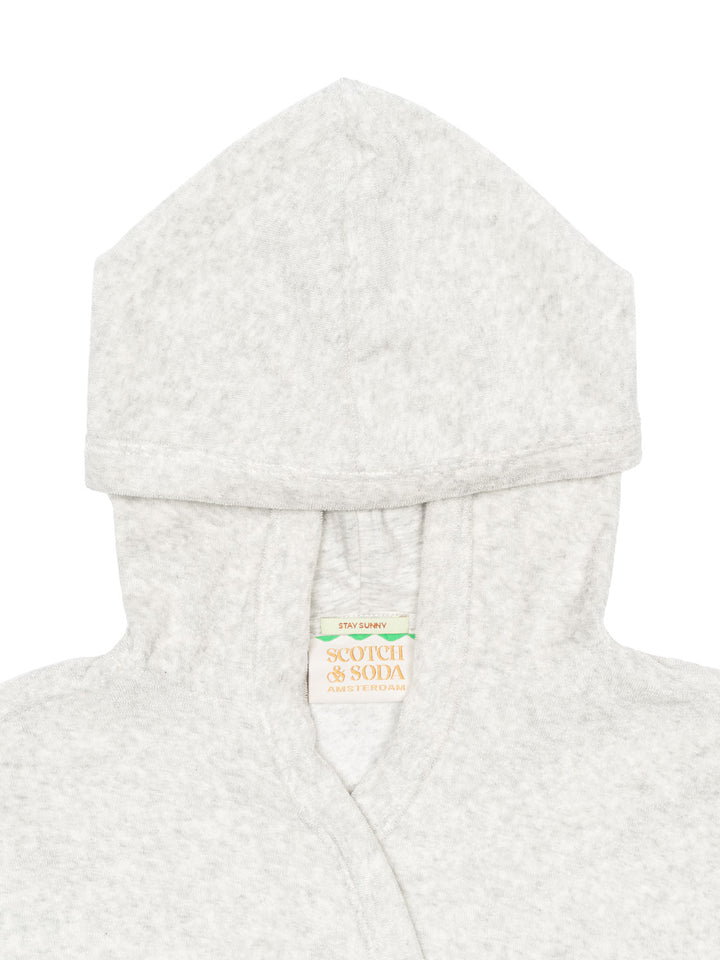 Relaxed-fit Wickel-Hoodie aus Frottee - Grau