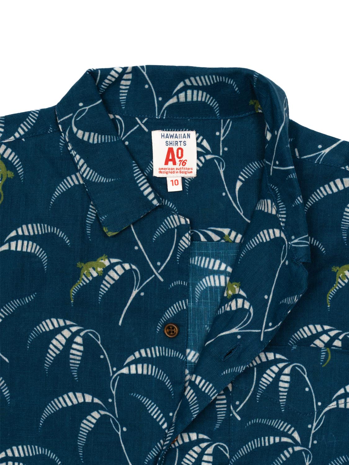 Hawaiian Eidechsen Hemd - Blue