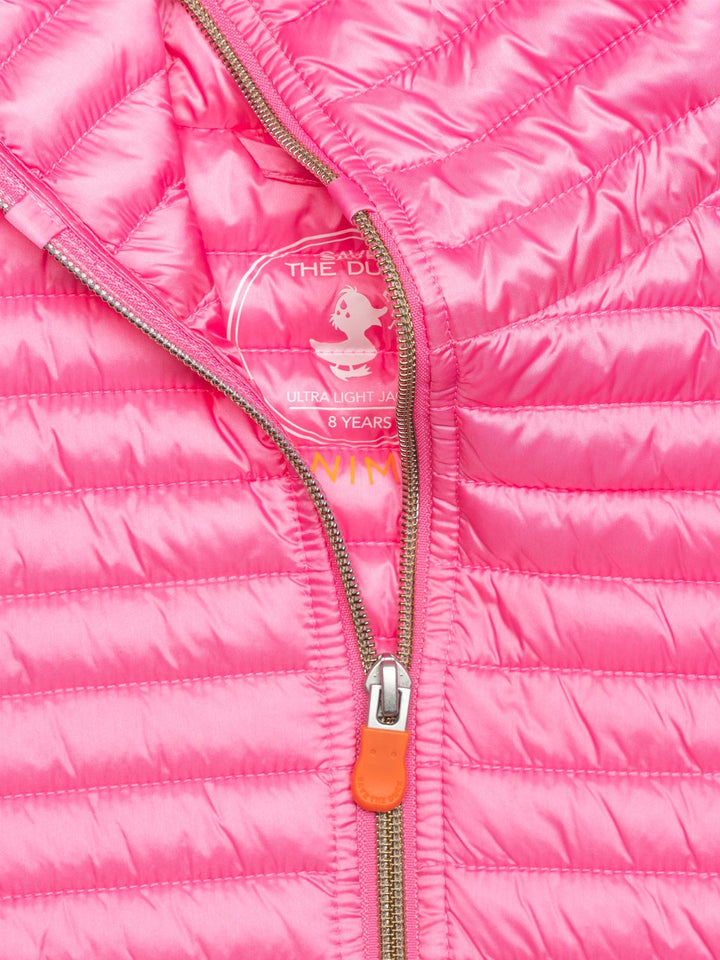 Rosy Steppjacke mit Kapuze