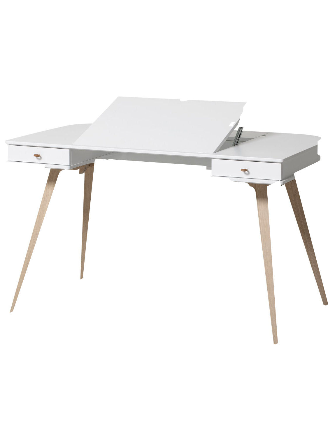 Wood Schreibtisch 66 cm - Weiß Eiche